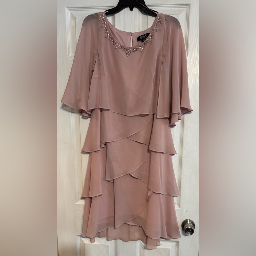 Chic Layered Mauve Dress
